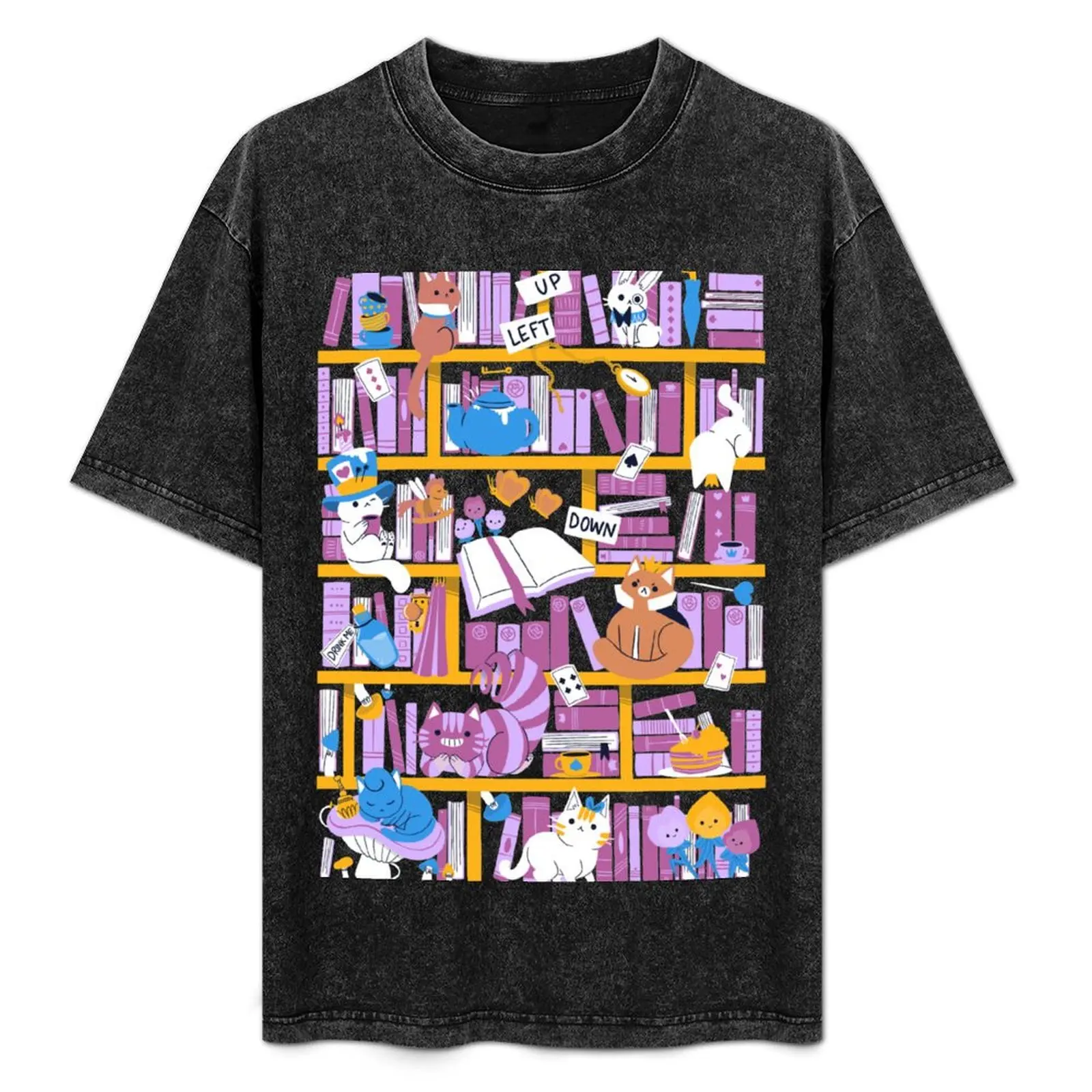 

Library in Wonderland T-Shirt sports fans essential t shirt boys animal print designer t shirt men