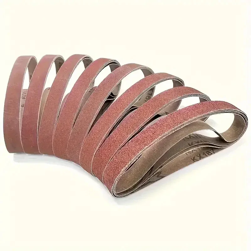 

520x20mm 10pcs 60/100/240/320/800#Small Mini Belt Sander For Grinding Stainless Steel Polishing Rust Removing Abrasive Fabric