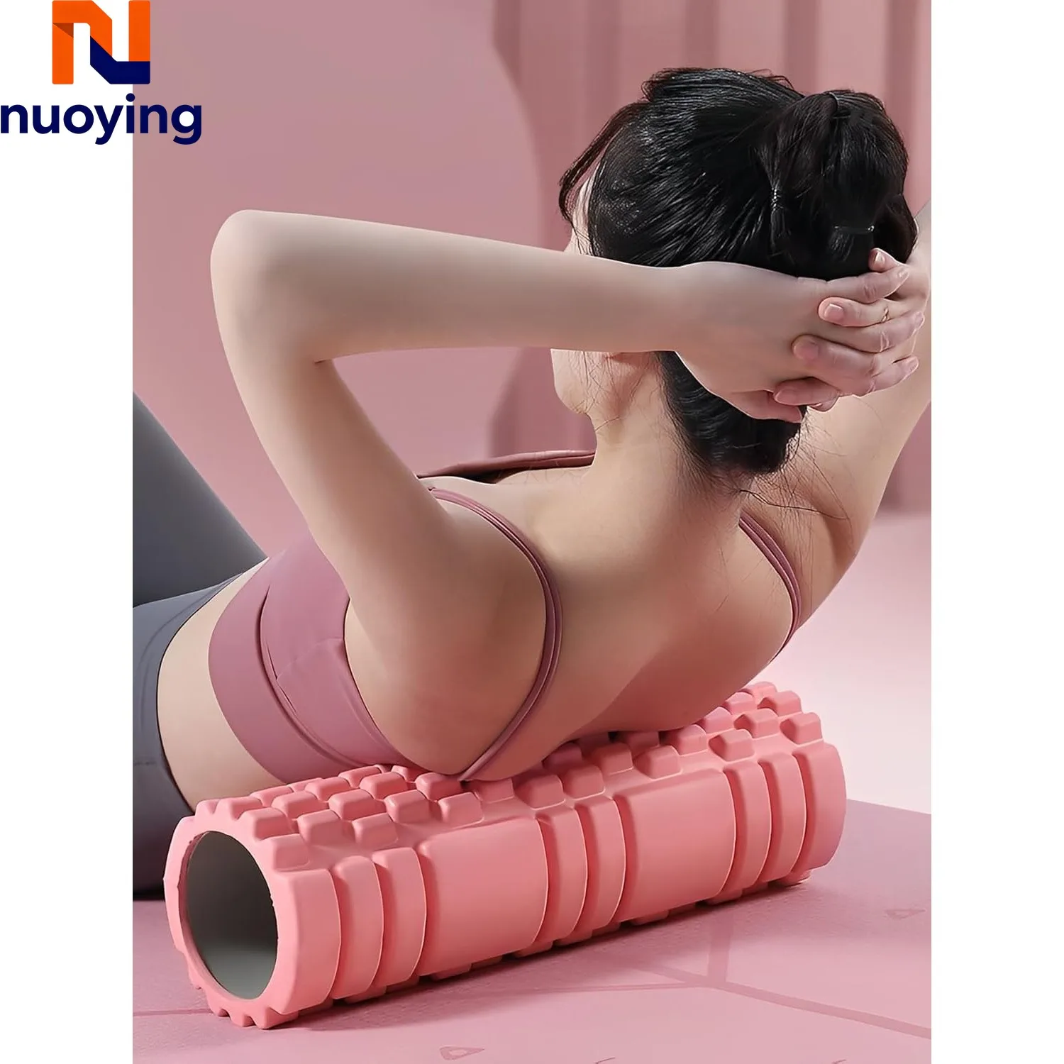 1 Rollo de Espuma Sólida para Yoga - 30 * 10 cm, Rodillo de Yoga con Puntos de Contacto, Rodillo de Fitness Hueco