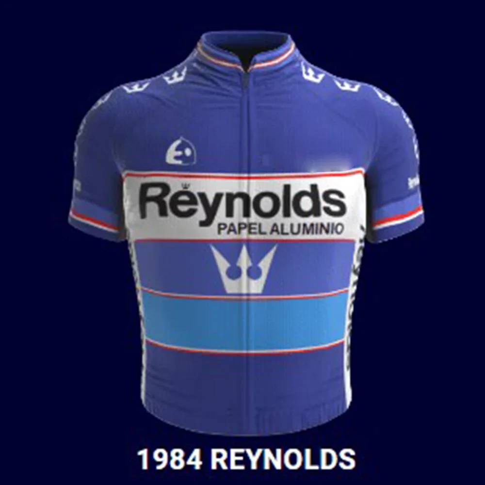 Reynolds Retro Cycling Jersey Men Short Sleeve VillageCycling Bike Clothing Cycling Wear Jersey Bicycle Clothes Salvarani