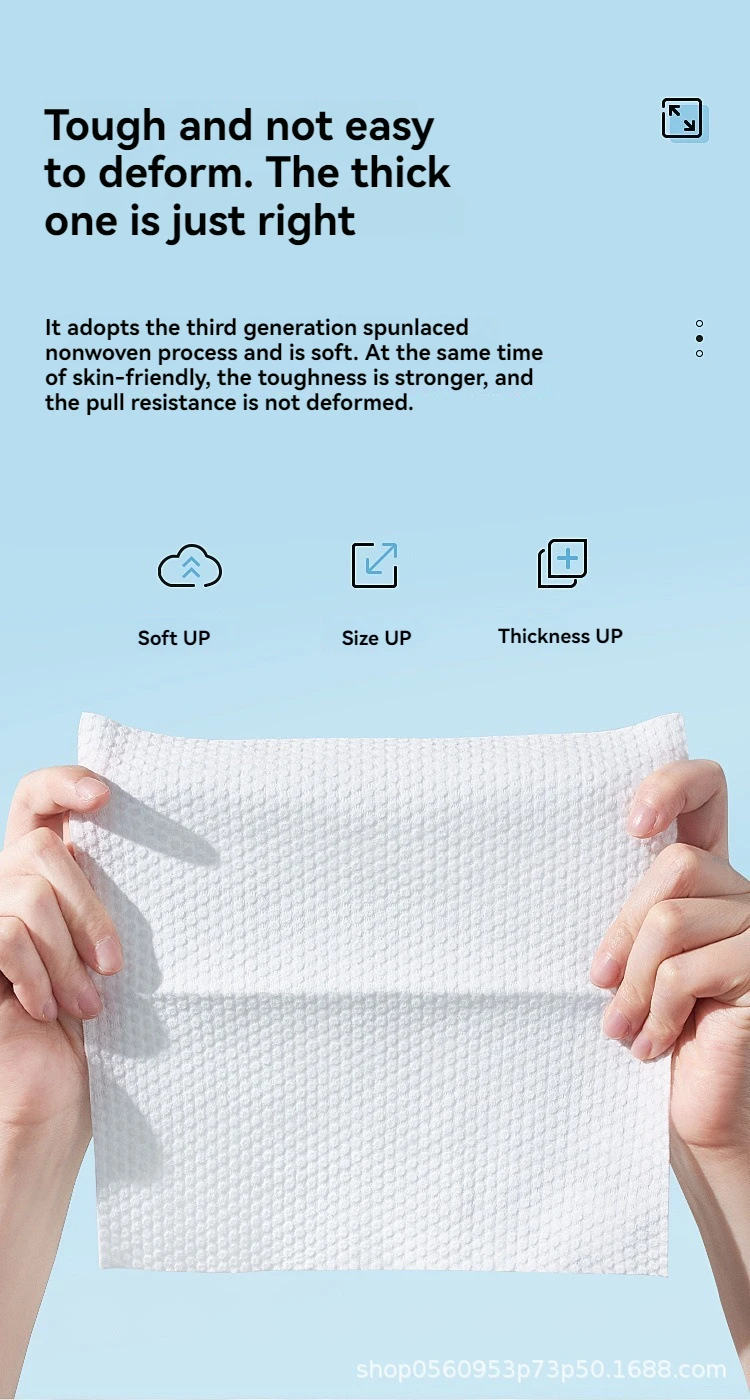 Asciugamani per il viso usa e getta addensati: salviette struccanti in cotone delicato e assorbente