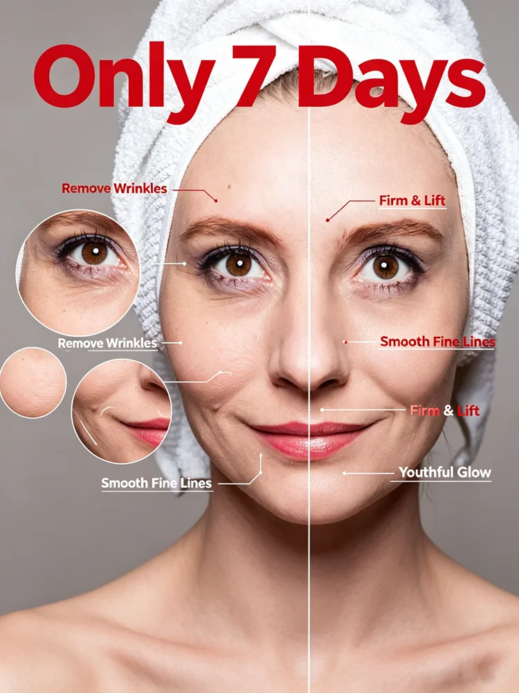 2-in-1 gentle and non-irritating formula, erases fine lines, smooths wrinkles, tightens facial skin and relieves dryness