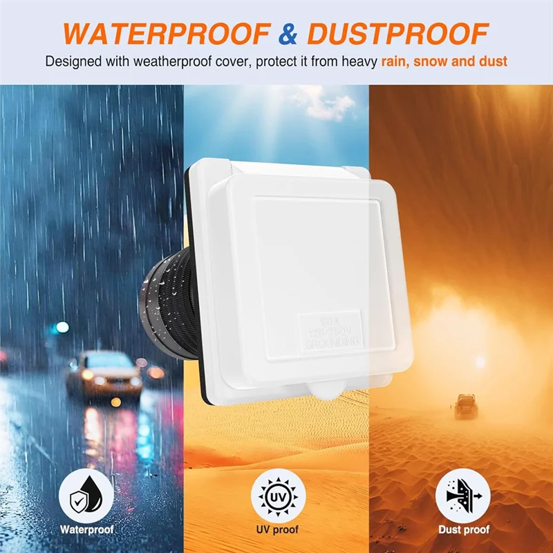 

Вилка для большинства автофургонов с поворотным замком, вилка для входа мощности на берегу, 125 В/250 В, розетка для автофургона для прицепа для морских лодок, кемперов