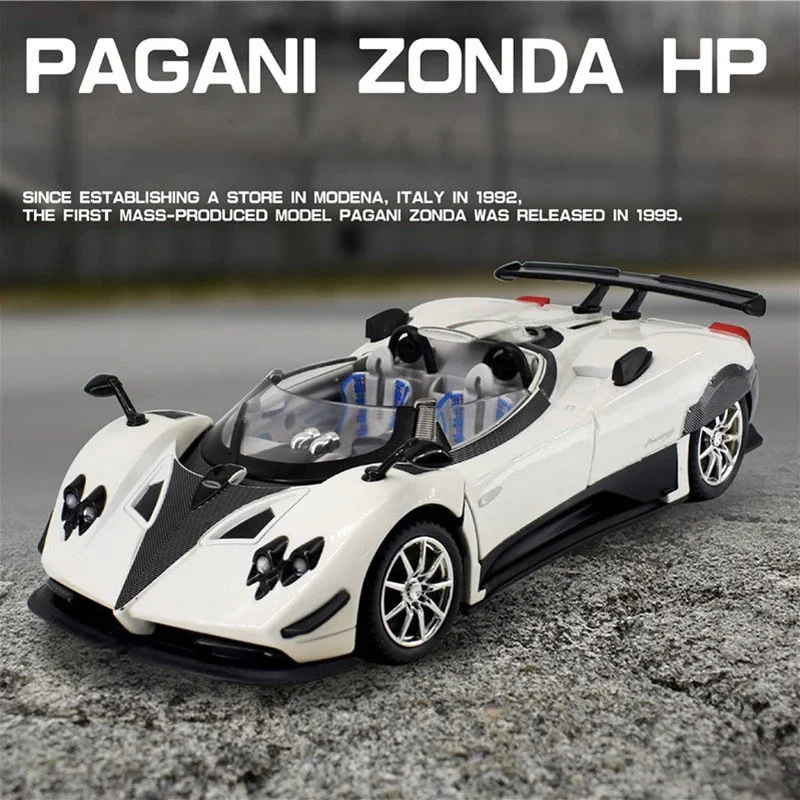 1:24 Pagani Zonda HP Barchetta Alloy Sports Car Model Diecasts Metal Racing Vehicles Car Model Sound Light Simulation Kids Gifts