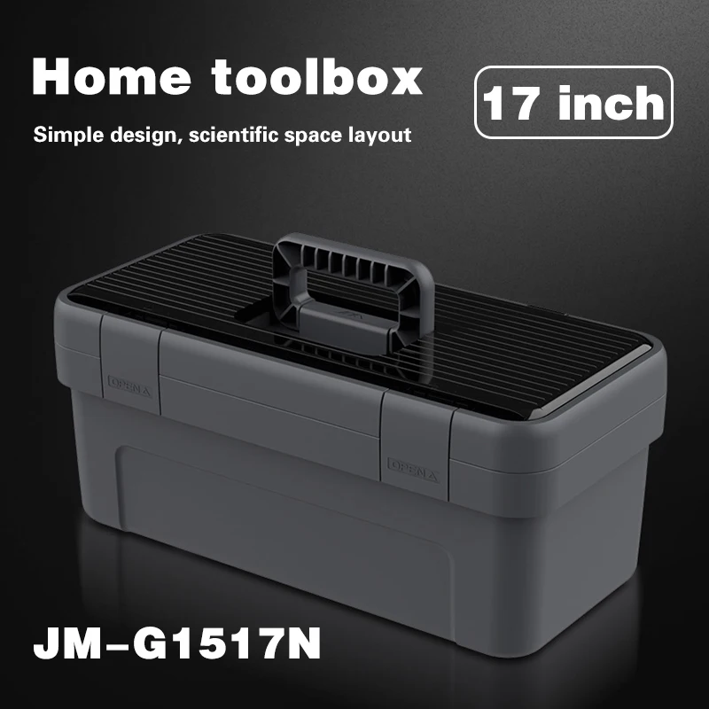 JIMI Tool Box 17 inch Waterproof Heavy Duty Tool Box & Car Boot Organiser Hand Carry Tool Case Anti-collision Toolbox