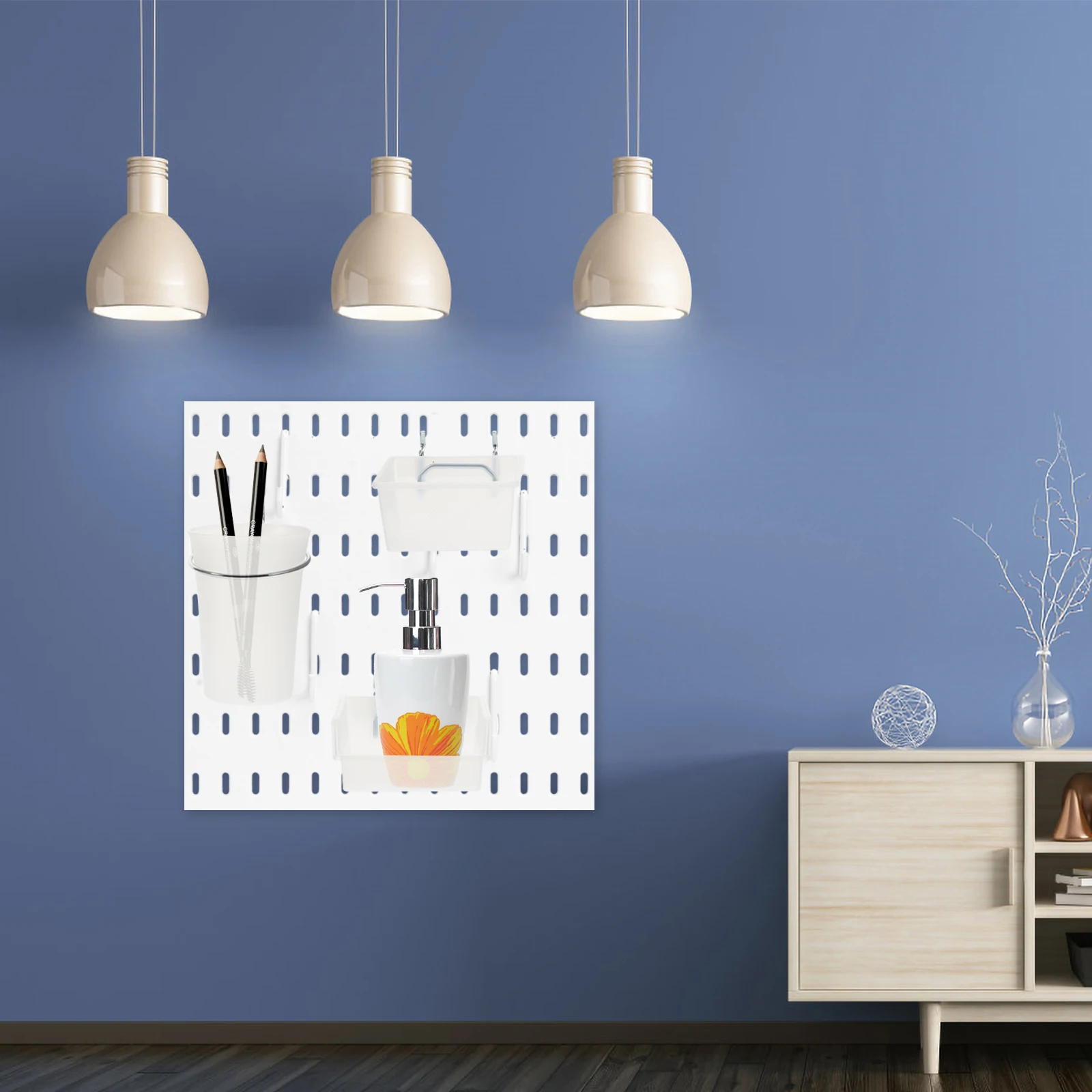 

Basket Box Set Pegboard Accessories Organizer Kit Cup Holder Organization