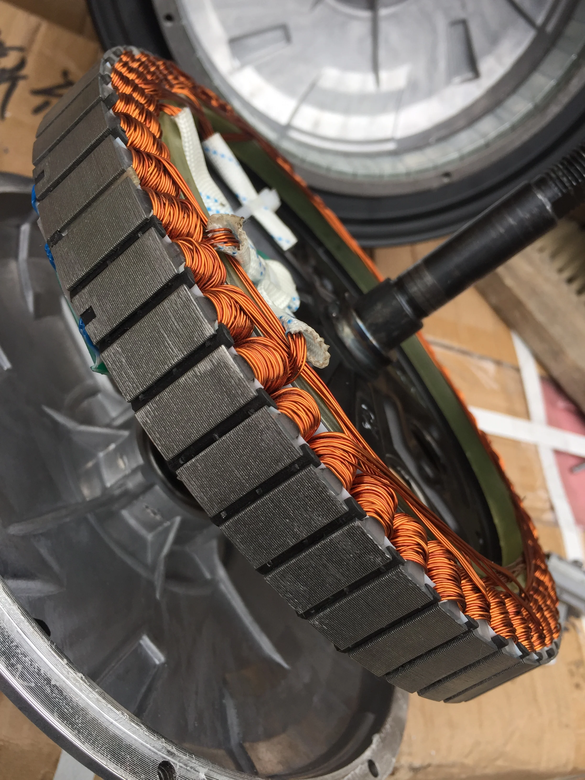 Rotor sem escova do estator do veículo elétrico de 10 polegadas 16 polegadas - 48v 60v 350w 500w, bobina do motor do modelo simples do inversor, alta eficiência