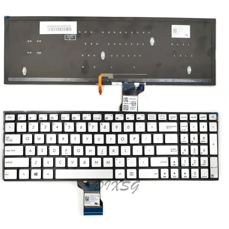 New For Asus ZenBook Pro UX501 UX501J UX501JW UX501V UX501VW Laptop Keyboard US Silver With Backlit Without Frame