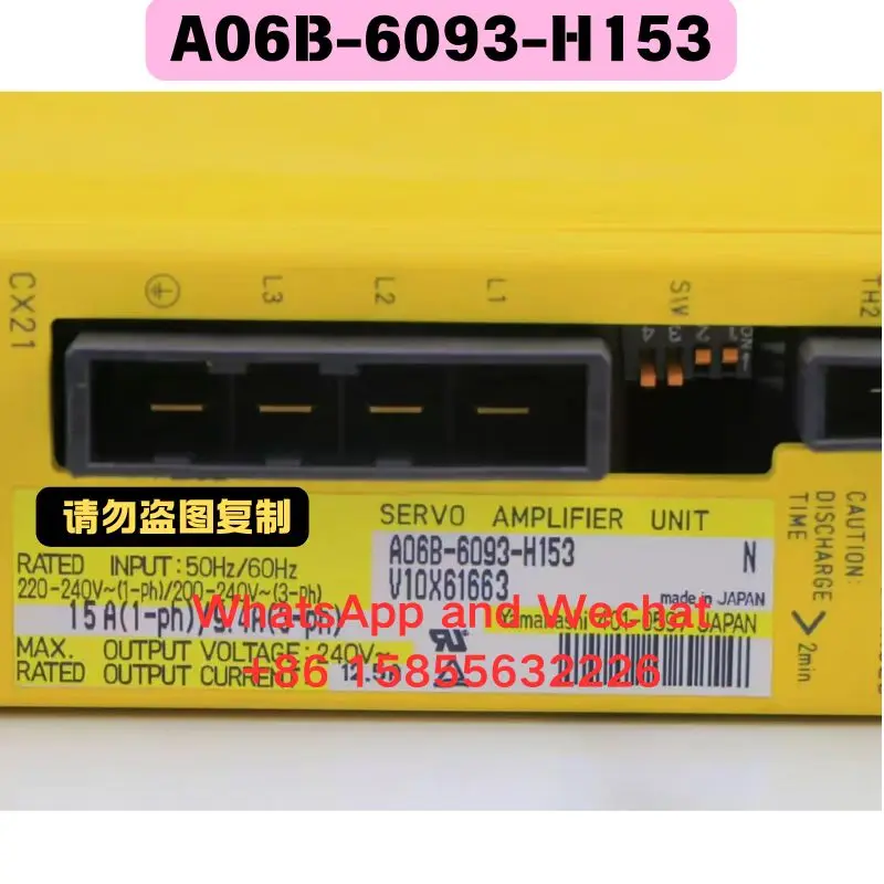 Used OEM disassembled parts Driver A06B-6093-H153 Functional test OK Quick delivery