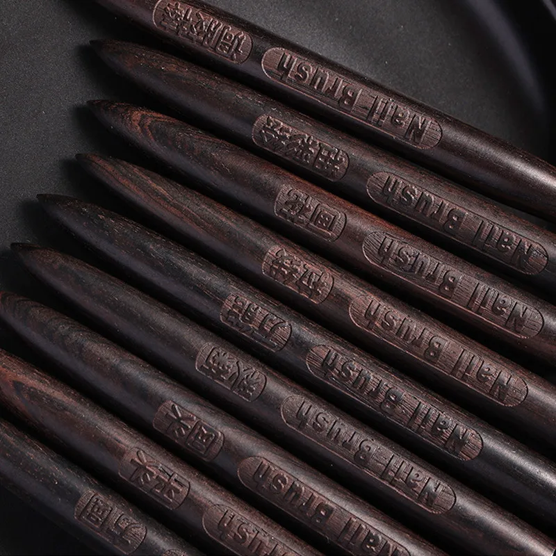 ネイルアートブラシセット 9本入り ネイルライナーブラシ ネイルペイントペン アクリルUVジェルブラシ クリスタルオンブレ マニキュア スパチュラ ポリツール