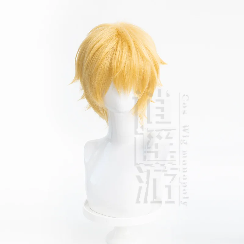 Peruka Cosplay Chainsaw Man Denji, podwójny gradient, puszysta góra, łatwa stylizacja, prezent na Halloween