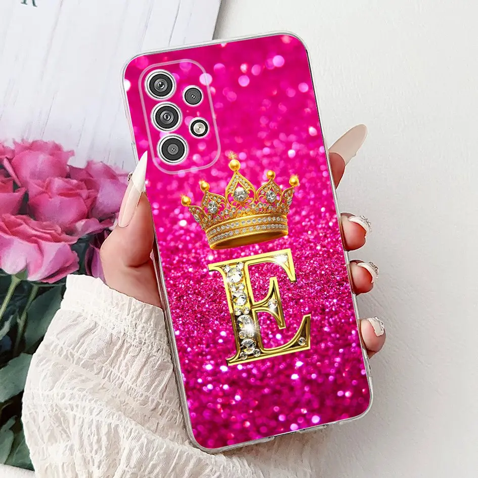 Etui na telefon Cute Letters do Samsung Galaxy A13 A23 A33 A53 5G Cover Clear Silicone Soft TPU Couple Cases do Samsung A13 4G Capa