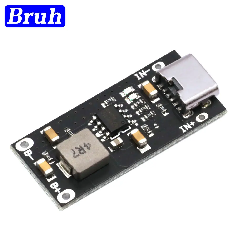 Type-C USB 3A High Current IP2312 Polymer Ternary Lithium Battery Quick Fast Charging Board Charger Module CC/CV Mode 5V To 4.2V