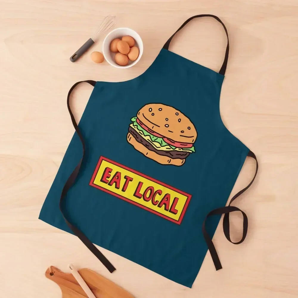 

Eat Local Apron Cleaning Products For Home Custom japanese woman Kitchen Apron