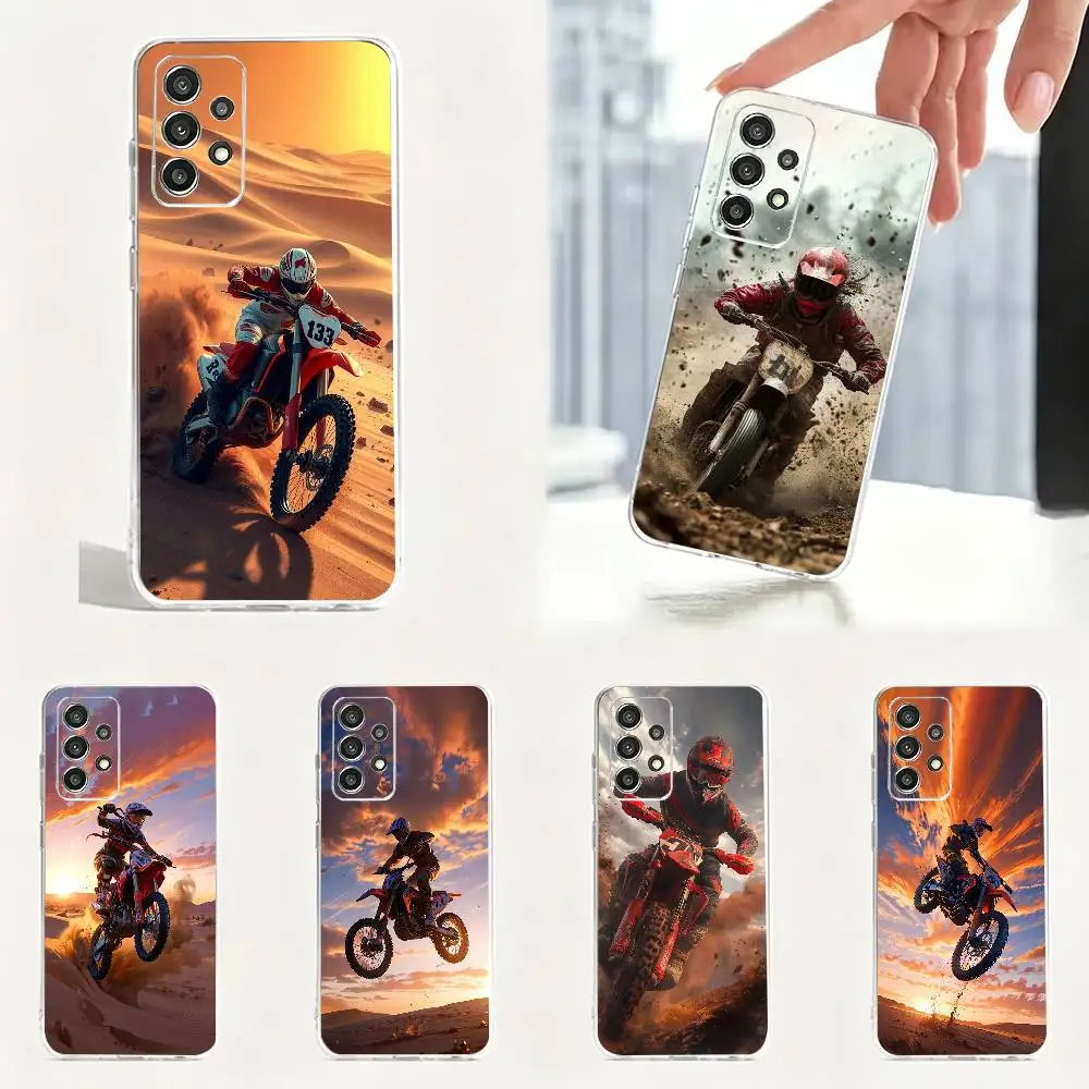 Off-road motorcycle Wild speed  Phone Case For Samsung Soft Transparent TPU Case S25,S24,S21,S22,S23,S30,Ultra,S20,Plus