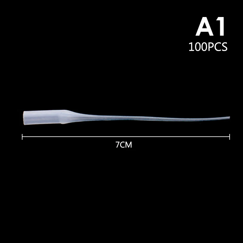 100Pcs 7/12cm Glue Dropper Glue Micro-Tips Plastic Glue Bottle Tips Glue Extender Precision Common Glue Dropping Tool