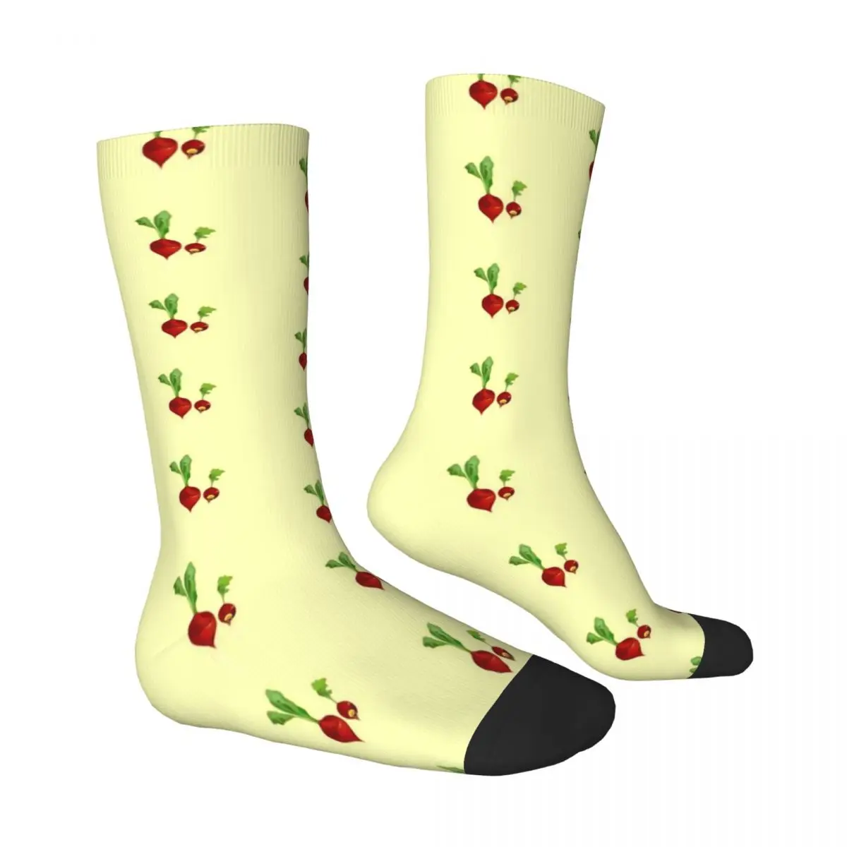 Medias de rábanos para mamá y bebé, calcetines Retro personalizados con estampado vegetal, calcetines antideslizantes de invierno, calcetines suaves para exteriores para mujer