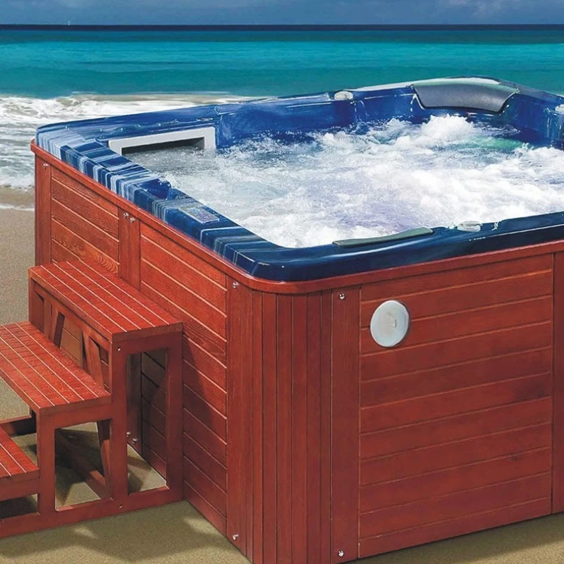 Acrylic Surf Jacuzzi Villa Outdoor Spa Bathtub Freestanding 6 Persons