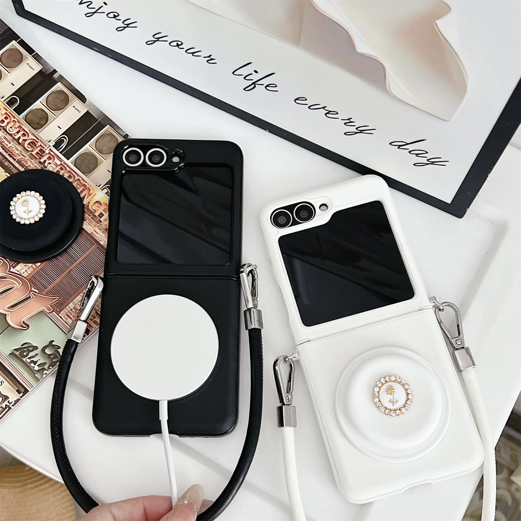 

Чехол для телефона Magnétique De Luxe с Samsung Galaxy Z Flip 5 6 Z Flip4 ZFlip 7