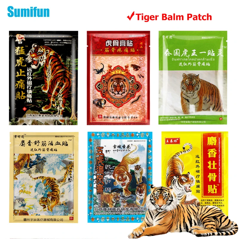 

6Types Hot Sale Tiger Analgesic Patches Muscle Joint Pain Relief Sticker Rheumatoid Arthritis Painkiller Care Medical Plaster