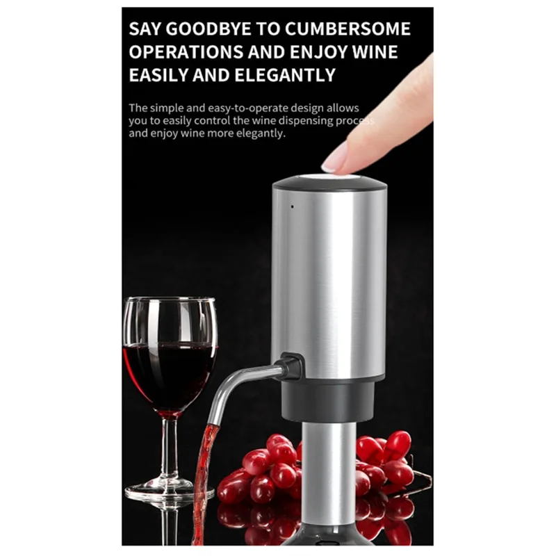 Wine Aerator Electric Wine Decanter Automatic Wine Aerator, Wine Dispenser With USB For Wine Enthusiasts And Own Use-[A04I]