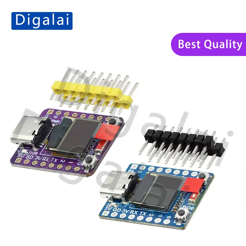 

100%New ESP32-C3 OLED Development Board with Ceramic Antenna, ESP32 Development Board with WiFi, Bluetooth & 0.42-inch Screen