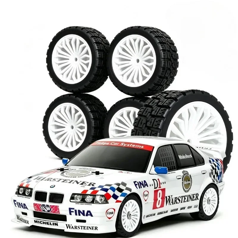 4PCS 68mm Rubber Tire Wheel Tyre 12mm Hex for MJX 10303 10304 S10 94123 TT01 Scale RC On-Road Car