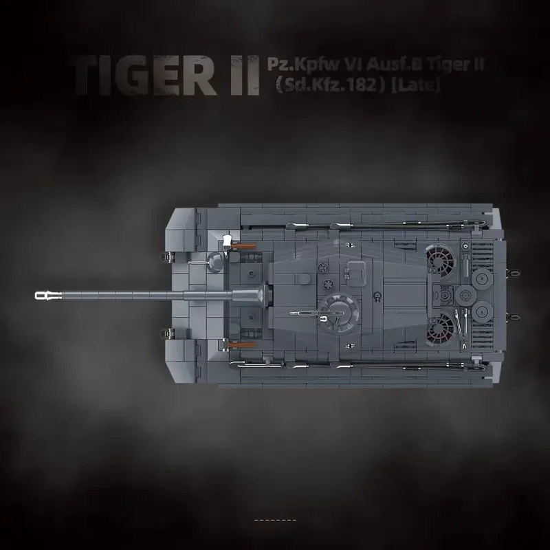 Le char lourd King Tiger Sd.Kfz. Blocs de construction de la seconde guerre mondiale, tigre noir, voiture blindée sur chenilles, modèle de jouet pour garçon, 182 100301