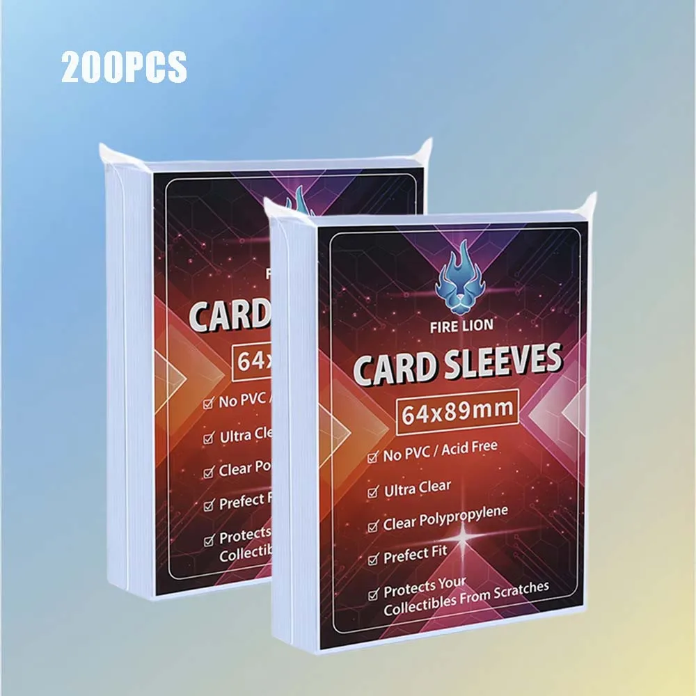 

100/200/300/400 PCS 64x89mm inner card sleeves Perfect for PTCG/MGT Gaming Cards Smooth And Transparent Card Protection