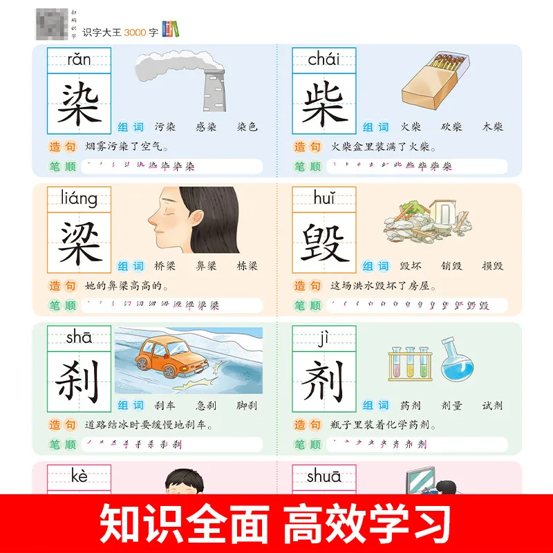 Word Recognition Book, King of Word Recognition for Preschool Children 3000 Words, Word Recognition Book for Preschool Children