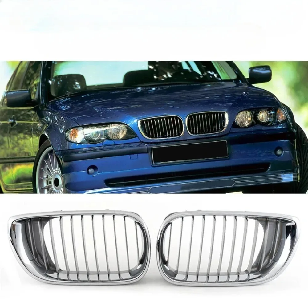 

Подходит для BMW E46 4-дверный седан 320i 325i 325Xi 330i Facelift 02-05, решетка переднего капота, пара хромированных передних бамперов, решетка почек