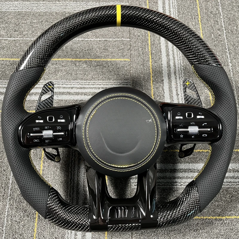 

For Mercedes-Benz Full Series Carbon Fiber/Mahogany/Full Leather Steering Wheel Modification