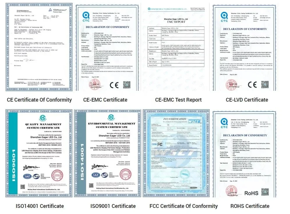 تخصيص تأجير في الهواء الطلق P4.81 Led شاشات الحفل IP65 مستوى مقاوم للماء 500*1000 مللي متر شاشة حائط فيديو Led لوحة حائط الفيديو
