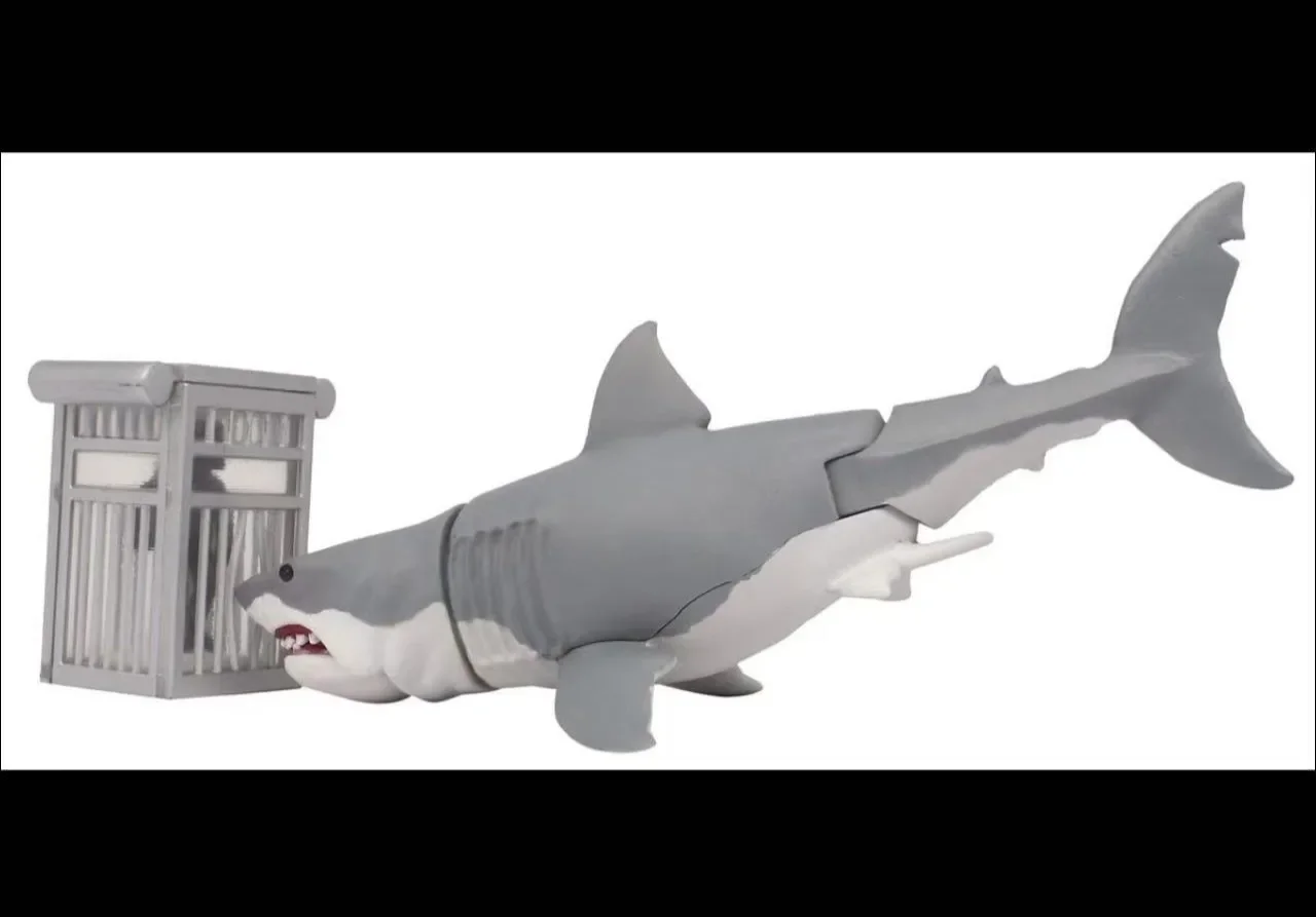 Genuine Gacha Scale Model Great White Shark Theater Props Shark Doll Cute Tabletop Decoration Action Figure Toys