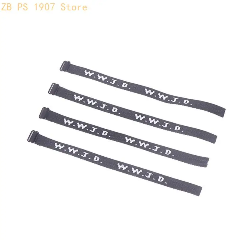 4x Novelty WWJD Webbing Bracelets Woven Wristband Religious Christian WWJD Bracelet What Would Jesus Do Jewelry 55KA