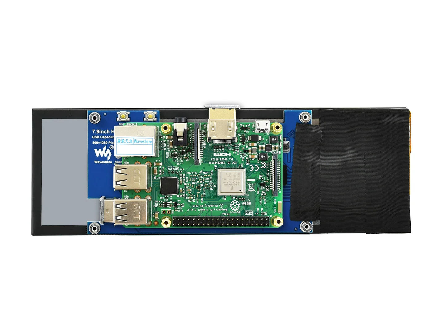 Waveshare 7.9inch Capacitive Touch Screen LCD IPS Display Panel 400*1280 Resolution  Port