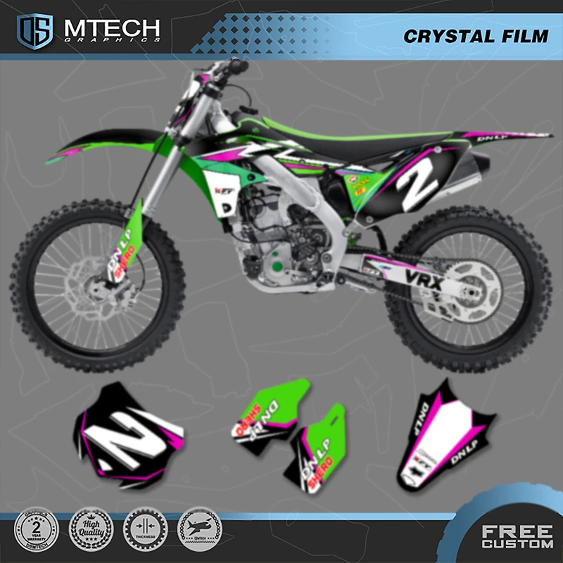 DSMTECH Custom Team Motorcycle Graphics Background Decals Stickers kits For KAWASAKI KXF250 KX250F 2013 2014 2015 2016 004