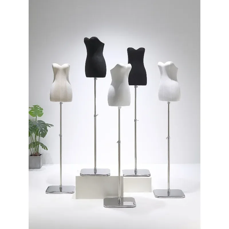 Adjustable Height Invisible Tube Top Mannequin for High End Wedding Dress Model Props Women Clothing Platform Display Fake