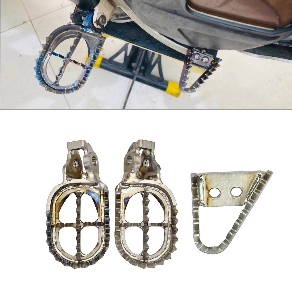 

1998-2024 Motorcycle Accessories Titanium Alloy Footpeg Foot Peg Footrest For KTM EXC EXCF XC XCF SX SXF 65-530 Husqvarna GasGas
