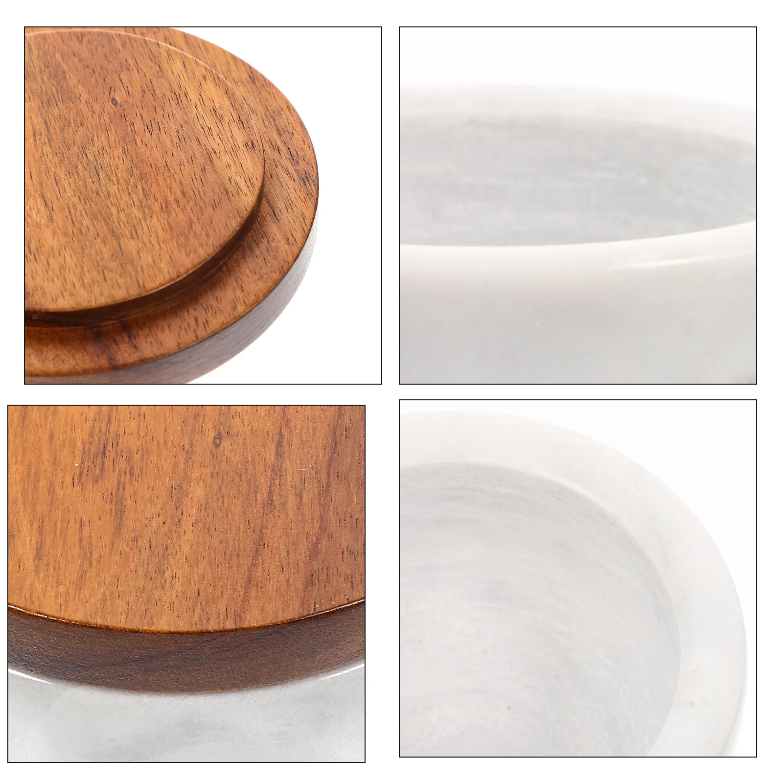 

Marble Pattern Large Ceramic Salt Jar Household Seasoning Jar Wood Lid Kitchen Spice Container Decorative Condiment