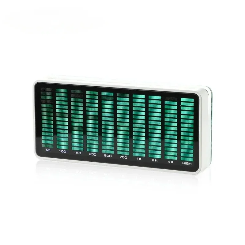 DIY GREEN LED 10-Band Music Spectrum Display Rhythm Light Supports Voice Control & Wired Input