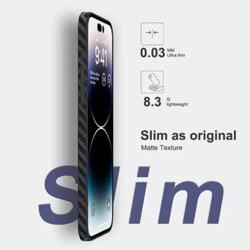 

New carbon fiber shell, black ultra-thin back cover, ultra-thin suitable for the 15/16 series carbon fiber shell of Apple phones