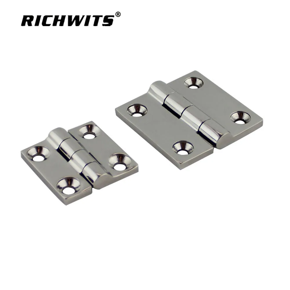 

Stainless 316 High Mirror Marine Square Hinge 38/50mm Top Mirror Polished Boat/Yacht Square Hinge 5pcs