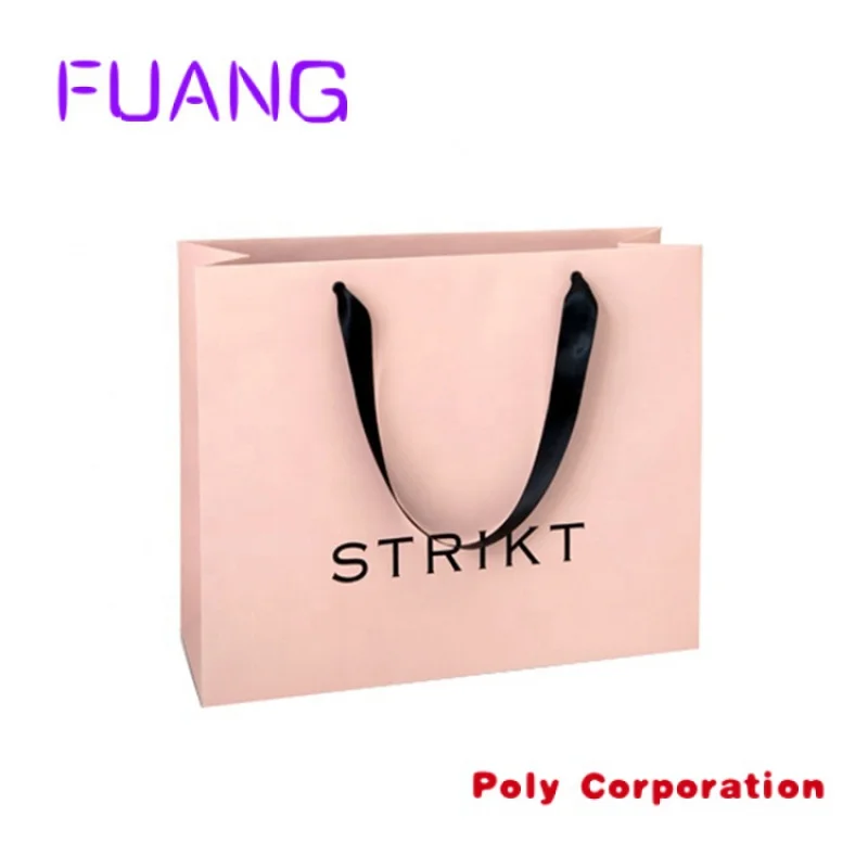 Custom  Manufacturer wholesale apparel packaging custom luxury boutique shopping paper packing bag with logo print