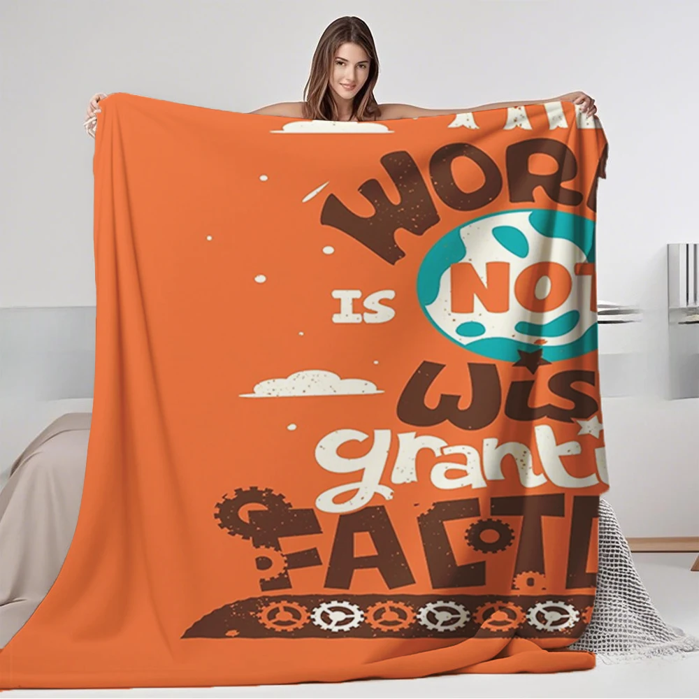 Cobertor de lã O mundo não é um desejo Granting Factory para quarto Capa de edredão moderna e simples, respirável, não desbota, resistente