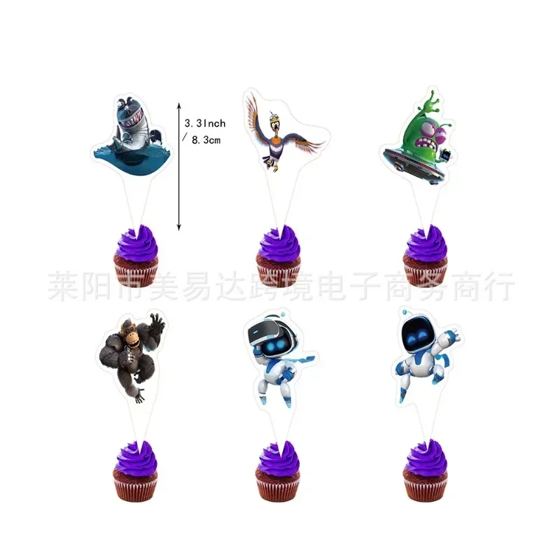 Astros tema cumpleaños Bots fiesta DIY decoración juego desechable vajilla botella de agua etiqueta mantel