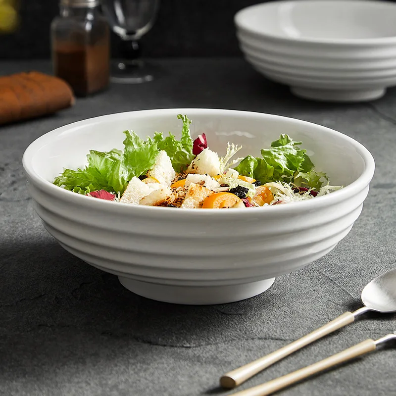 soup bowl Household noodle  Snail noodle  Simple high-end Japanese salad bowl Boiled sauerkraut fish large basin