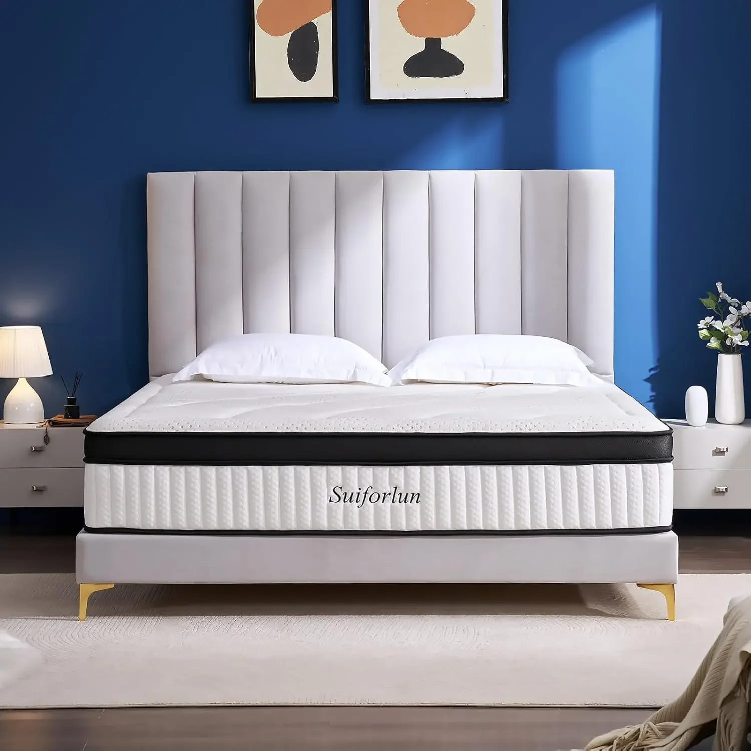 Twin Mattress, 14 Inch Gel Memory Foam Hybrid Mattress with 7 Premium Layers, Euro Top Luxury Single Bed Mattress in a Box, Cool