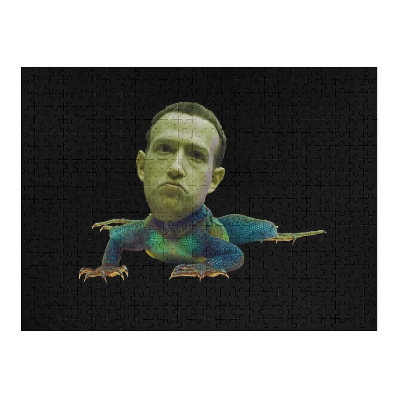

Mark Zuckerberg Is A Lizard Jigsaw Puzzle Customs With Photo Personalised Name Wooden Name Custom Personalized Puzzle