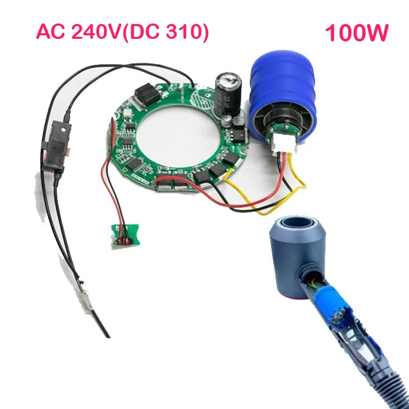 مجفف شعر عالي السرعة 220 فولت 110,000 محرك بدون فرشاة تيار مستمر 310 فولت مايكرو تيار مستمر محرك بدون فرشاة مصنع شعر مستقيم